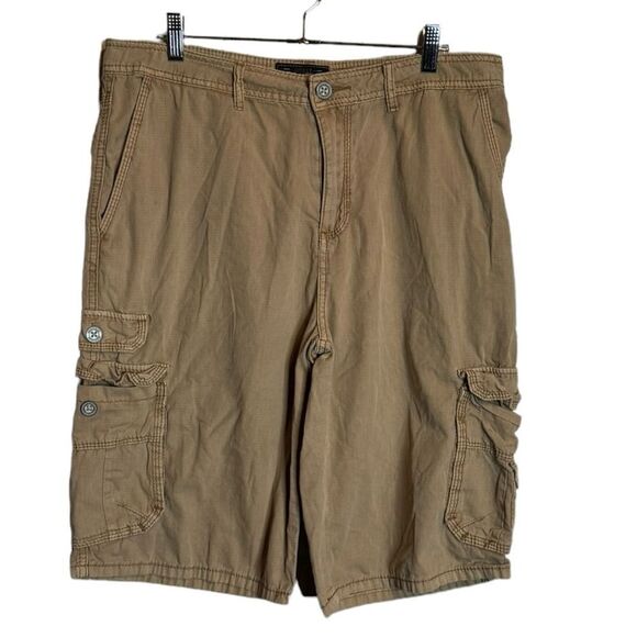 Buckle Black Barber Athletic Fit Tobacco Brown Khaki Shorts size 33 - Picture 1 of 6